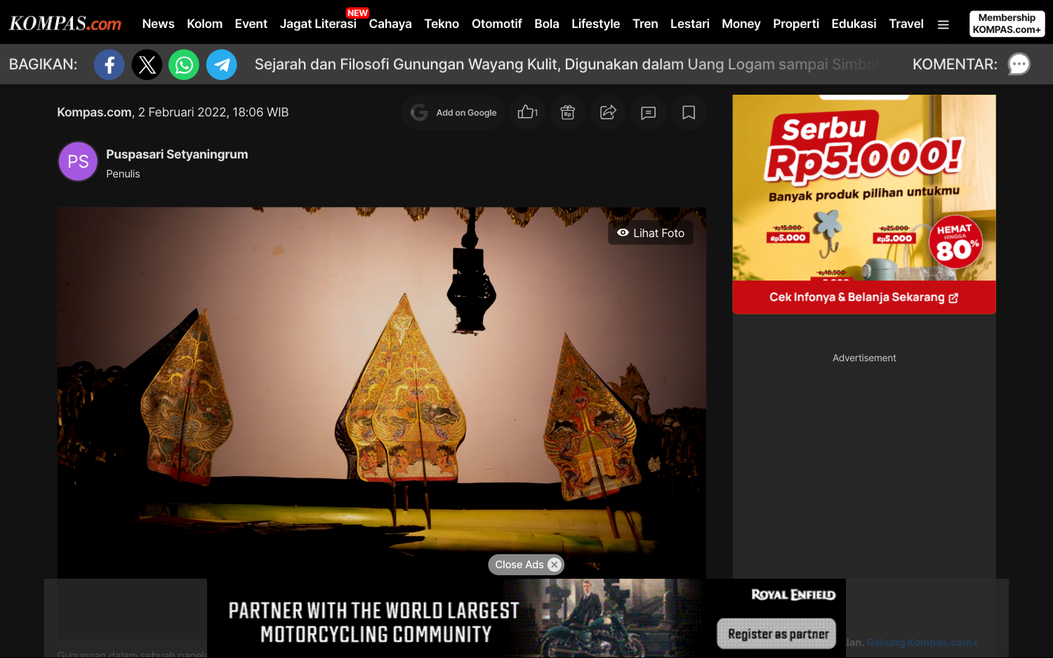 Sejarah & Filosofi Gunungan Wayang Kulit, Simbol Kosmologi Jawa